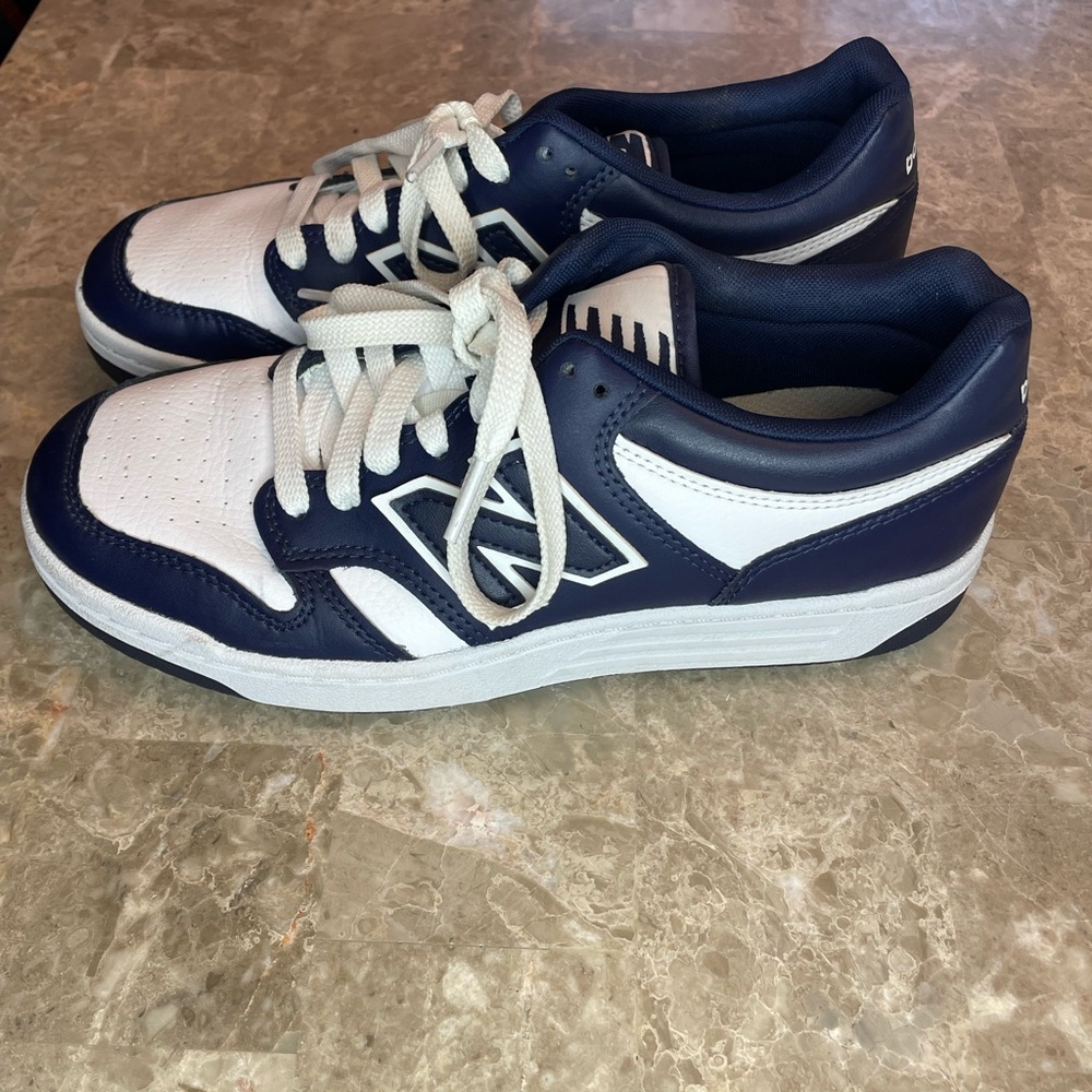 New Balance Navy and White Athletic Shoes